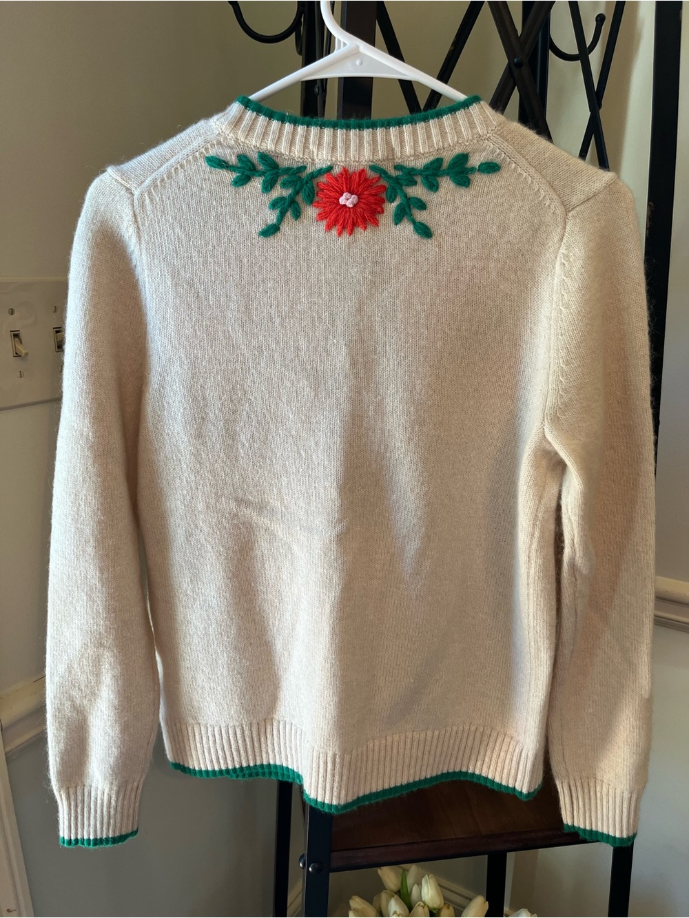 Boden Floral Embroidered Cardigan Sweater - SZ Small - Picture 3 of 4